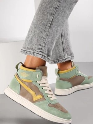 Zdjęcie produktu Zielono-Beżowe Sneakersy Espina