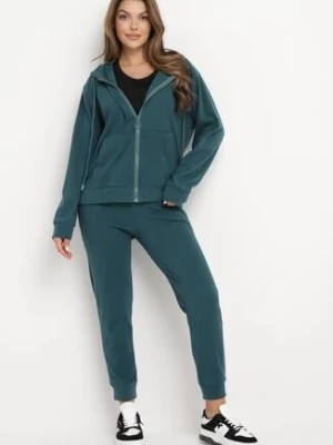 Zdjęcie produktu Zielony 2-częściowy Komplet Dresowy z Bluzą i Spodniami Seraphelle
