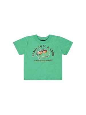 Zdjęcie produktu Zielony t-shirt niemowlęcy z Dinozaurem Quimby