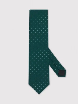 Zdjęcie produktu Zielony wzorzysty krawat z jedwabiu Pako Lorente