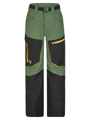Zdjęcie produktu Ziener Spodnie narciarskie "Akando" w kolorze oliwkowo-czarnym rozmiar: 116
