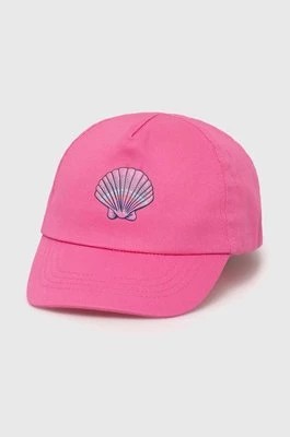 Zdjęcie produktu zippy czapka z daszkiem bawełniana dziecięca kolor różowy z nadrukiem