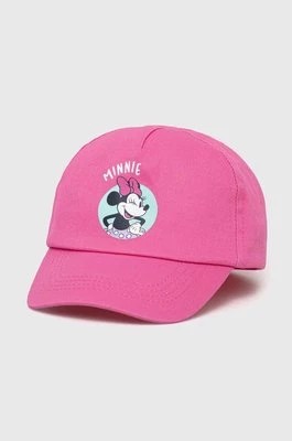Zdjęcie produktu zippy czapka z daszkiem bawełniana x Disney kolor różowy z nadrukiem