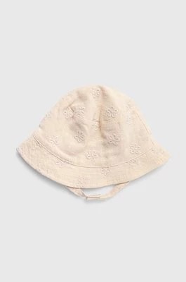 Zdjęcie produktu zippy kapelusz z domieszką lnu kolor beżowy