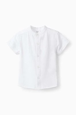 Zdjęcie produktu zippy koszula z domieszką lnu niemowlęca kolor biały