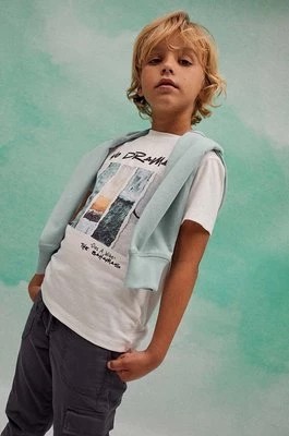 Zdjęcie produktu zippy t-shirt bawełniany dziecięcy kolor biały z nadrukiem