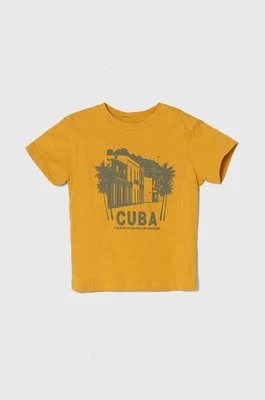Zdjęcie produktu zippy t-shirt bawełniany dziecięcy kolor żółty wzorzysty