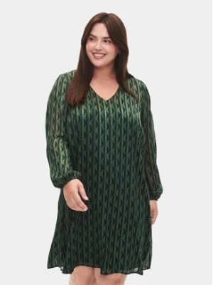 Zdjęcie produktu Zizzi Sukienka codzienna M02356B Zielony Regular Fit