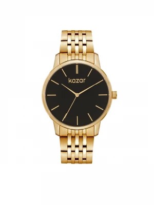 Zdjęcie produktu Złoto-czarny zegarek damski na bransolecie Kazar