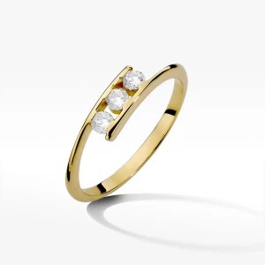 Zdjęcie produktu Złoty pierścionek z brylantami