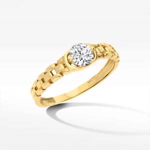 Zdjęcie produktu Złoty pierścionek z cyrkonią