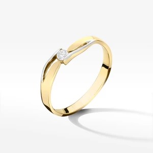 Zdjęcie produktu Złoty pierścionek z cyrkonią zaręczynowy rozm.16