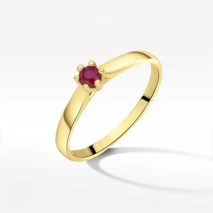 Zdjęcie produktu Złoty pierścionek z rubinem