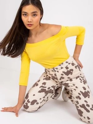 Zdjęcie produktu Żółta bluzka basic z bawełny Blink BASIC FEEL GOOD