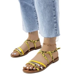 Zdjęcie produktu Żółte sandały damskie Reeta Inna marka