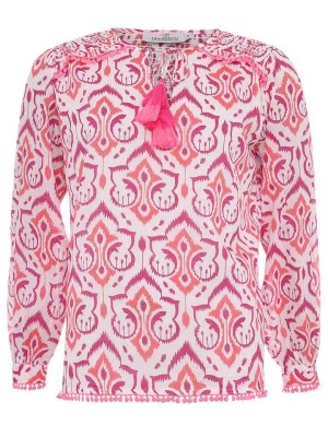 Zdjęcie produktu Zwillingsherz Bluzka "Blanca" w kolorze różowo-pomarańczowo-białym rozmiar: L
