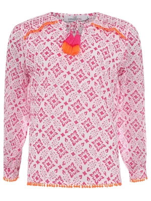 Zdjęcie produktu Zwillingsherz Bluzka "Layana" w kolorze biało-różowo-pomarańczowym rozmiar: L/XL