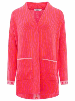 Zdjęcie produktu Zwillingsherz Kardigan "Zebra Happy Vibes" w kolorze różowo-czerwonym rozmiar: L/XL