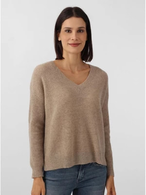 Zdjęcie produktu Zwillingsherz Kaszmirowy sweter w kolorze jasnobrązowym rozmiar: XL