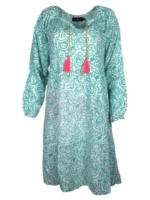 Zdjęcie produktu Zwillingsherz Sukienka "Luna" w kolorze zielono-białym rozmiar: L/XL