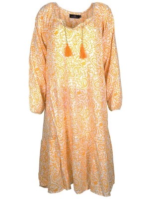Zdjęcie produktu Zwillingsherz Sukienka "Luna" w kolorze żółto-białym rozmiar: S/M