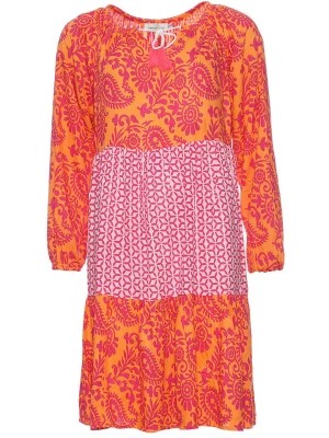Zdjęcie produktu Zwillingsherz Sukienka "Sunja" w kolorze pomarańczowo-różowym rozmiar: S/M