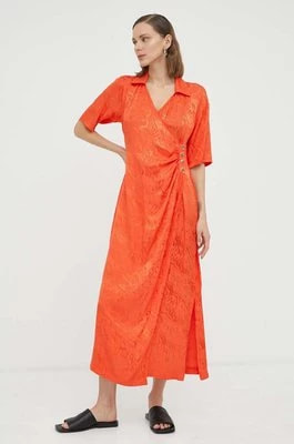 Zdjęcie produktu 2NDDAY sukienka kolor pomarańczowy maxi rozkloszowana