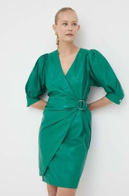 Zdjęcie produktu 2NDDAY sukienka skórzana kolor zielony mini prosta