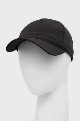 Zdjęcie produktu 4F czapka z daszkiem bawełniana kolor szary gładka