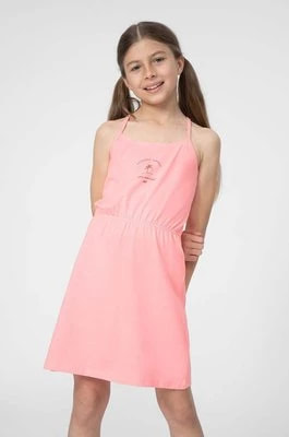 Zdjęcie produktu 4F sukienka dziecięca F026 kolor różowy mini rozkloszowana
