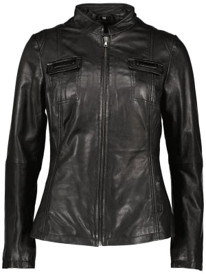 Zdjęcie produktu 7eleven Skórzana kurtka "Flaviana" w kolorze czarnym rozmiar: 34