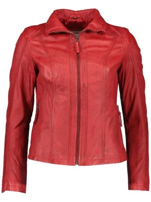 Zdjęcie produktu 7eleven Skórzana kurtka "Pada" w kolorze czerwonym rozmiar: 38