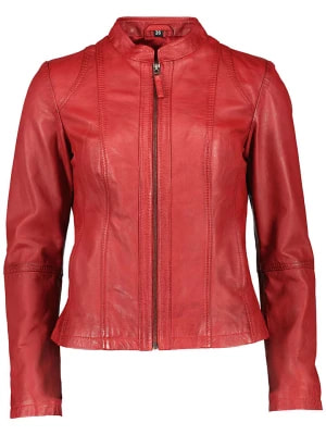 Zdjęcie produktu 7eleven Skórzana kurtka "Palo" w kolorze czerwonym rozmiar: 50