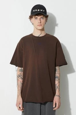 Zdjęcie produktu A-COLD-WALL* t-shirt bawełniany SHIRAGA T-SHIRT kolor brązowy gładki ACWMTS158B