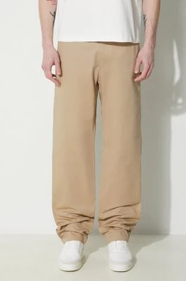 Zdjęcie produktu A.P.C. spodnie bawełniane Pantalon Chuck kolor beżowy proste COGEW.H08408.BAA