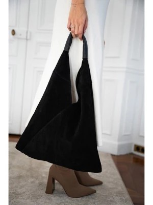 Zdjęcie produktu Abaco Skórzany shopper bag "Deni" w kolorze czarnym - 40 x 47 x 10 cm rozmiar: onesize
