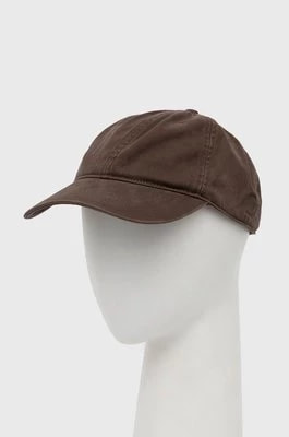 Zdjęcie produktu Abercrombie & Fitch czapka z daszkiem bawełniana kolor brązowy gładka