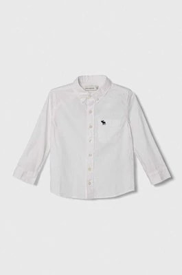 Zdjęcie produktu Abercrombie & Fitch koszula bawełniana dziecięca kolor biały