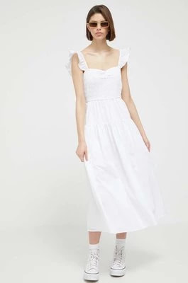 Zdjęcie produktu Abercrombie & Fitch sukienka kolor biały mini rozkloszowana