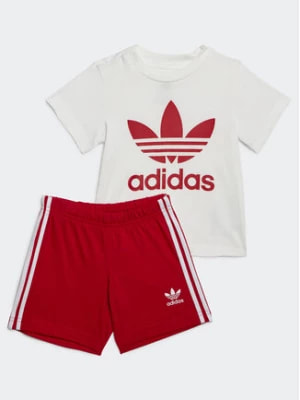 Zdjęcie produktu adidas Komplet t-shirt i szorty sportowe Trefoil Shorts Tee Set IB8639 Czerwony Regular Fit