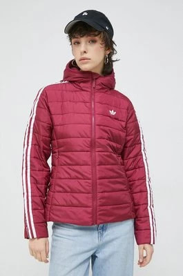Zdjęcie produktu adidas Originals kurtka damska kolor bordowy przejściowa