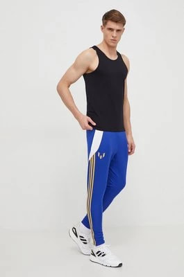 Zdjęcie produktu adidas Performance spodnie treningowe Messi kolor niebieski z aplikacją IS6469