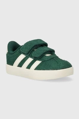 Zdjęcie produktu adidas sneakersy zamszowe dziecięce VL COURT 3.0 CF I kolor zielony