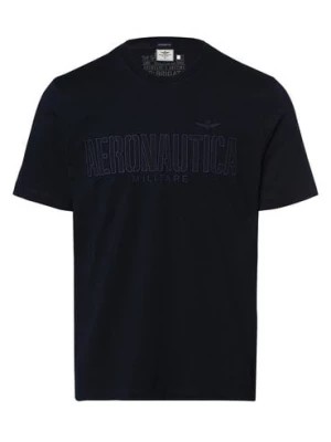 Zdjęcie produktu Aeronautica T-shirt męski Mężczyźni Bawełna niebieski jednolity,