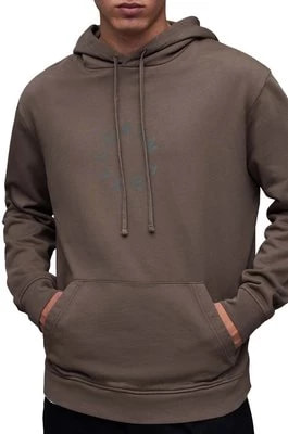 Zdjęcie produktu AllSaints bluza bawełniana MG079Z TIERRA OTH HOODY męska kolor brązowy z kapturem z nadrukiem