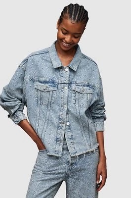 Zdjęcie produktu AllSaints kurtka jeansowa PIPER CRYSTAL damska kolor niebieski przejściowa oversize