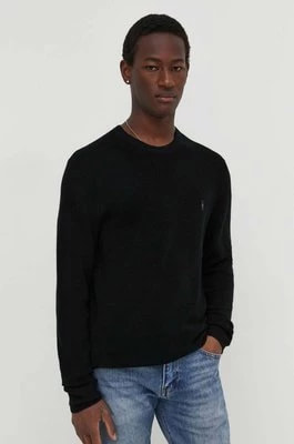 Zdjęcie produktu AllSaints Sweter wełniany IVAR MERINO CREW męski kolor czarny MK034P