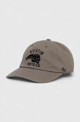 Zdjęcie produktu American Needle czapka z daszkiem bawełniana Austin Moto kolor szary z aplikacją