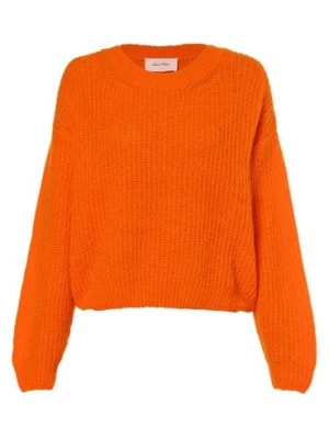 Zdjęcie produktu american vintage Sweter damski z dodatkiem alpaki Kobiety Sztuczne włókno pomarańczowy jednolity,