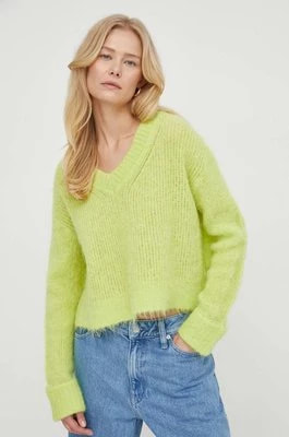 Zdjęcie produktu American Vintage sweter wełniany damski kolor zielony